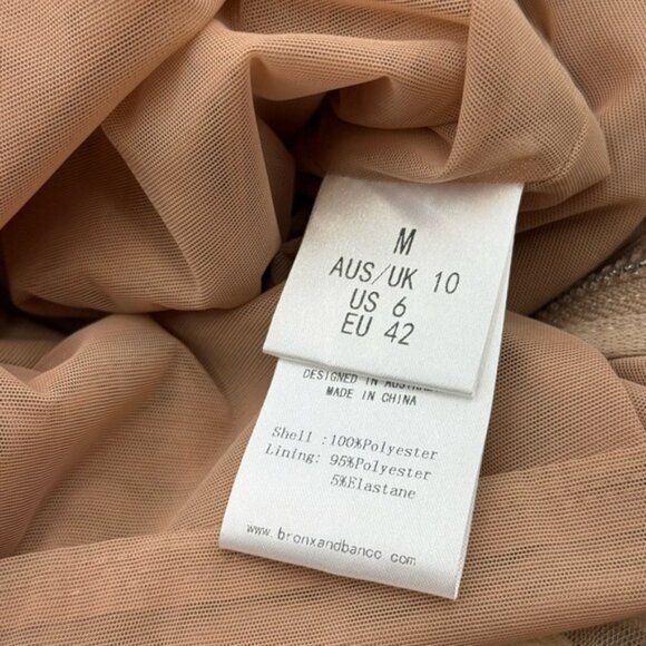 🆕 BRONX & BANCO 🧿 NWOT Dahlia Gown, White Sequin Floral Gown - Sz M US 6 - Picture 14 of 14